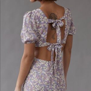 Urban outfitters mini dress with puff sleeves